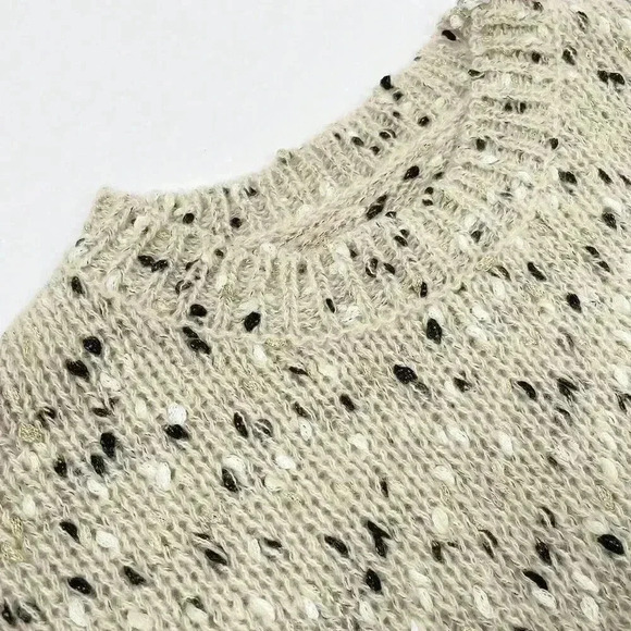 Multicolor Casual Women's Marled Knit Drop Shoulder Sweater - Picture 5 of 6